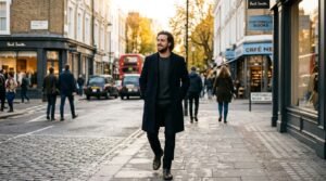 Aaron Taylor-Johnson net worth candid portrait walking in London