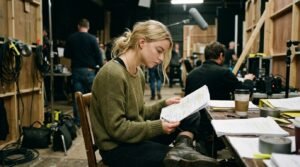 Anya Taylor-Joy net worth candid rehearsal photo on film set