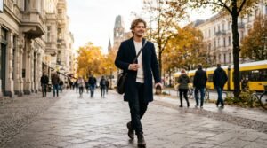 Damian Hardung net worth candid street portrait walking in Berlin