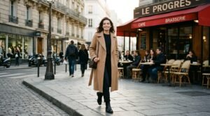Emma Mackey net worth candid street portrait in Paris