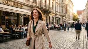 Harriet Herbig-Matten net worth candid street portrait in Munich