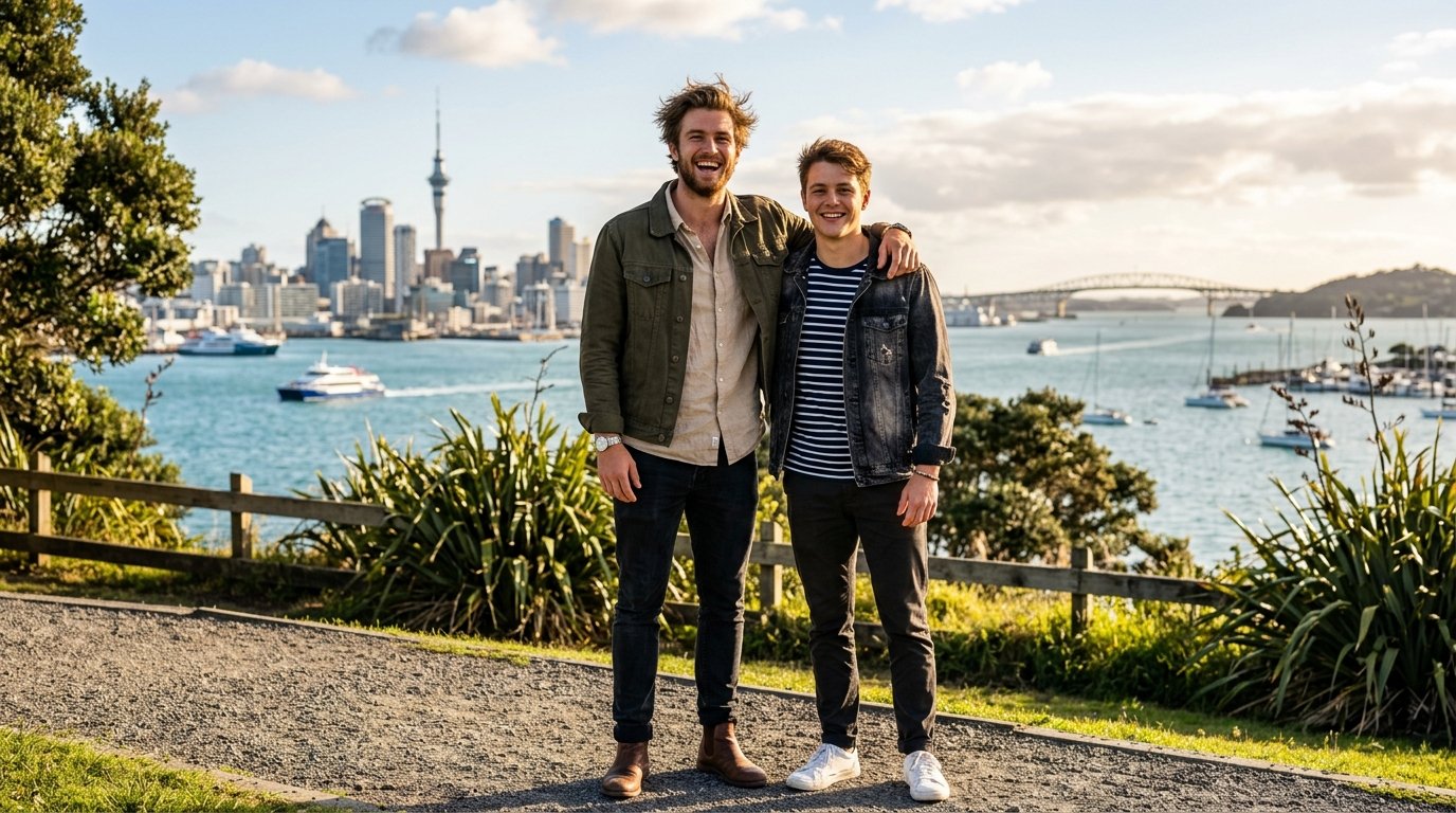 Hunter and Indiana Urban young adult brothers in Auckland New Zealand