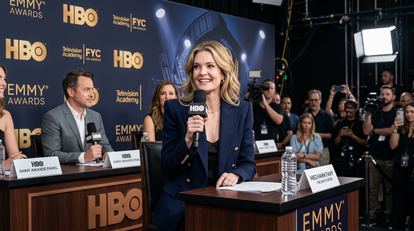 Meghann Fahy the white lotus salary Emmy awards panel in Hollywood